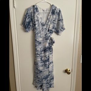 Le Lis plunge neck wrap dress